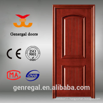 Luxury latest veneer groove flush wood door